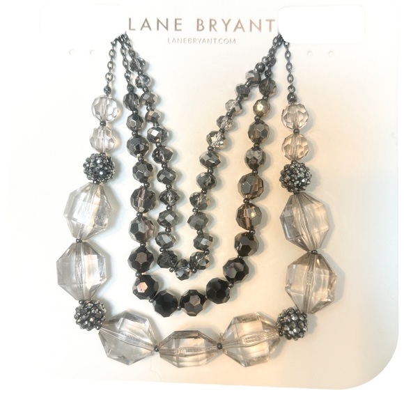 Lane Bryant Jewelry - ❌❌Suzan Bundle Sold❌❌ Silver and Clear Beaded Necklace